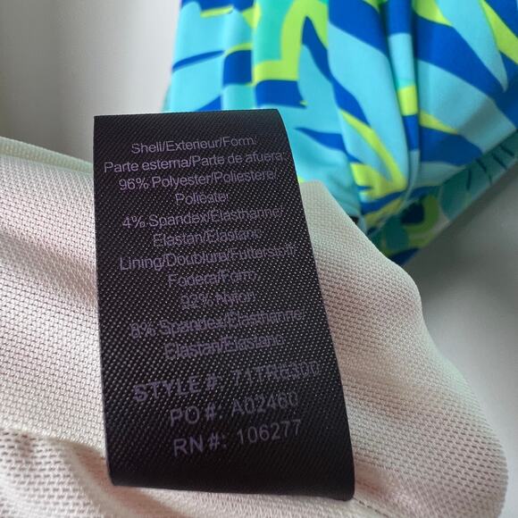 Hale Bob Turquoise & Green Palm Mini Dress Size Small - Picture 5 of 8